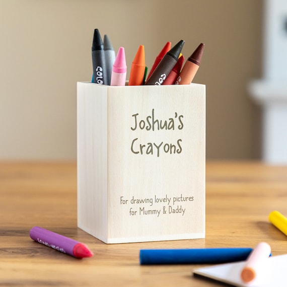 Crayon Holder Personalised Wooden Crayon Pot Gifts for -  Sweden