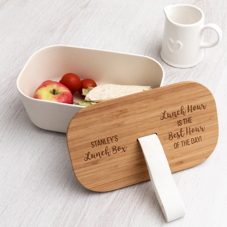 Lunch Box Personalised Bamboo Lunch Box Lunch Box Adult - Etsy