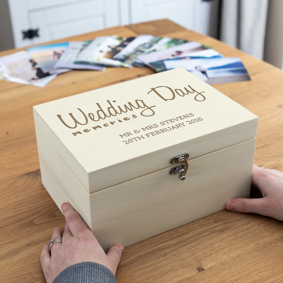 Wedding Keepsake Box - Wedding Day Memories Personalised Memory Box ...