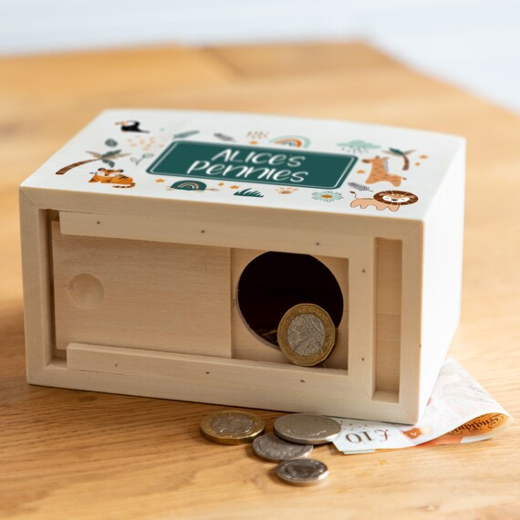 Tirelire En Bois Pour Enfants Tirelire Boîte De Rangement - Temu Belgium