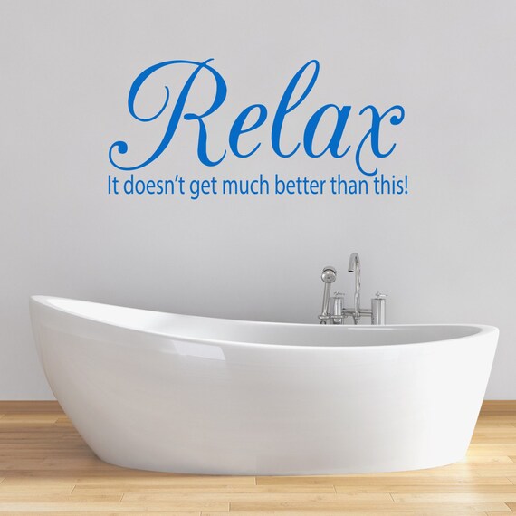 Bathroom Wall Decal Relax E Sticker Bath Art Es Decor Qu169