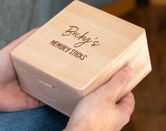 Memory Card Box - Personalised Tech Storage Box - SD Card Holder Box - USB Stick Box - Flash Drives Box - Tech Accessories Gift - LC1159