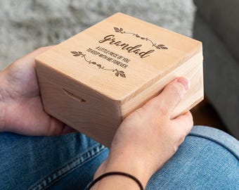 Small Memorial Keepsake Box - Personalised Small Ashes Holder Box - Small Urn Box - A Little Piece Of You To Keep With Me Forever - LC1161