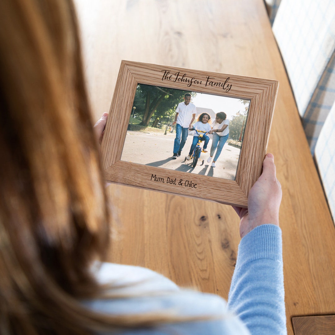 Family Photo Frame - Personalised Family Portrait Picture Frame - Gift ...