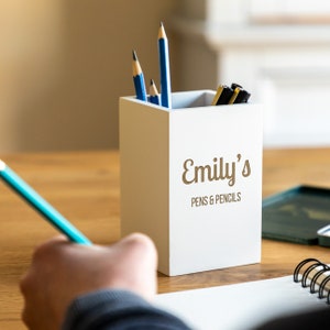 Pen Holder Personalised Wooden Pen Pot Teacher Gifts Desk Tidy Pencil Pot Pencil Holder Gift For Teacher LC134 image 1