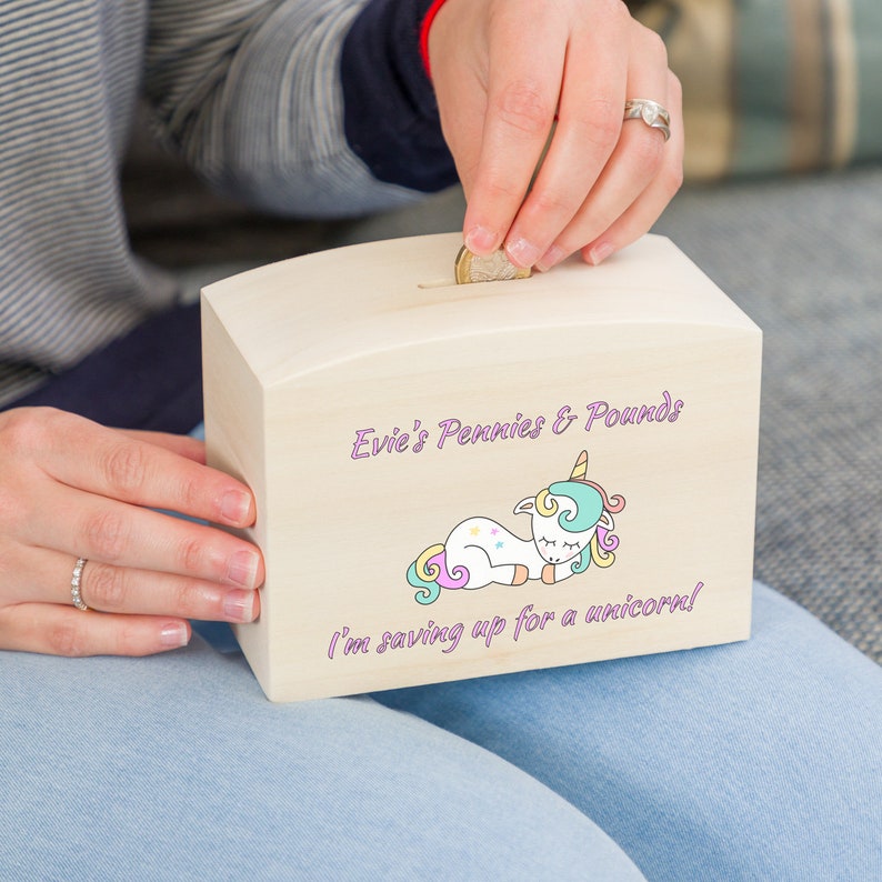 Unicorn Money Box Unicorn Fund Personalised Money Box Etsy