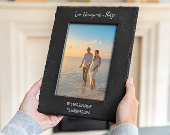 Honeymoon Picture Frame - Our Honeymoon Phase - Honeymoon Photo Frame - Honeymoon Gift - Personalised Wedding Gift For Couple - LC936