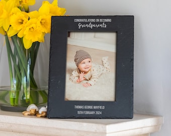 Grandparent Picture Frame - Becoming Grandparents - Grandparent Photo Frame - Gift For New Grandparent - Personalised Grandparent Gift LC934