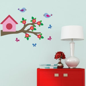 Bird Wall Stickers Branch Wall Decal Butterfly Wall Stickers Woodland Nursery Decor Woodland Wall Stickers Nursery Sticker FA042 image 2