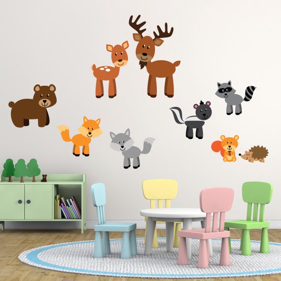 Forest Animal Wall Stickers Woodland Decals - Animal Wall Decals Woodland Forest Animal Wall Stickers Woodland Decals - Animal Wall Decals Woodland