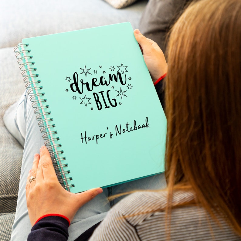 Personalised Acrylic Notepad Notebook Dream Big Personalised - Etsy