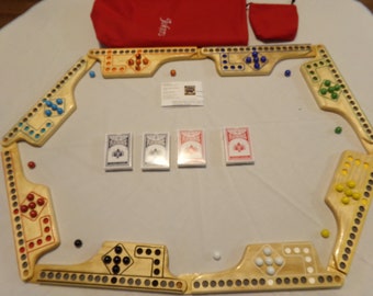 Jokers and Marbles 8 Player game in Select Pine