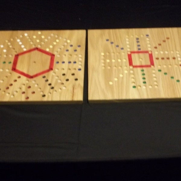 Aggravation Game 4 & 6 Player Double Sided 15" x 15" Board
