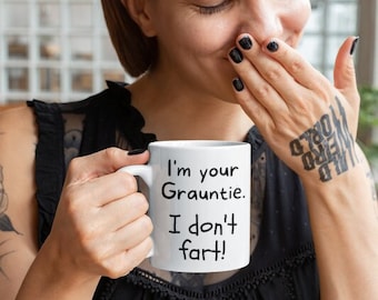 Grauntie Becher, Grauntie Becher, Grauntie Becher, Grauntie Becher, Grauntie Geburtstagsbecher, Geburtstagsfurzbecher, lustiger Furzbecher für Sie