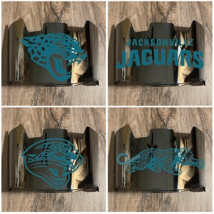 Jacksonville Full Size   Helmet Visor Shield CHROME Silver MIRROR Tint w/ TEAL - Facemask Clips Included - Ships Today