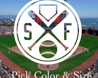 Pick Color & Size - San Francisco Baseball Vintage Retro Vinyl Decal - Perfect for Car Truck Window - Ships Today