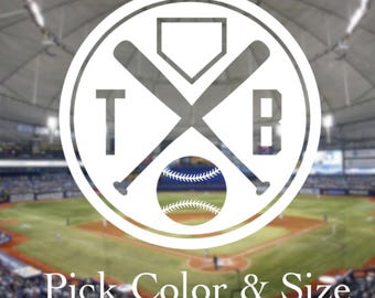 Pick Color & Size - Tampa Bay Baseball Vintage Retro Vinyl Decal - Perfect for Car Truck Window - Ships Today