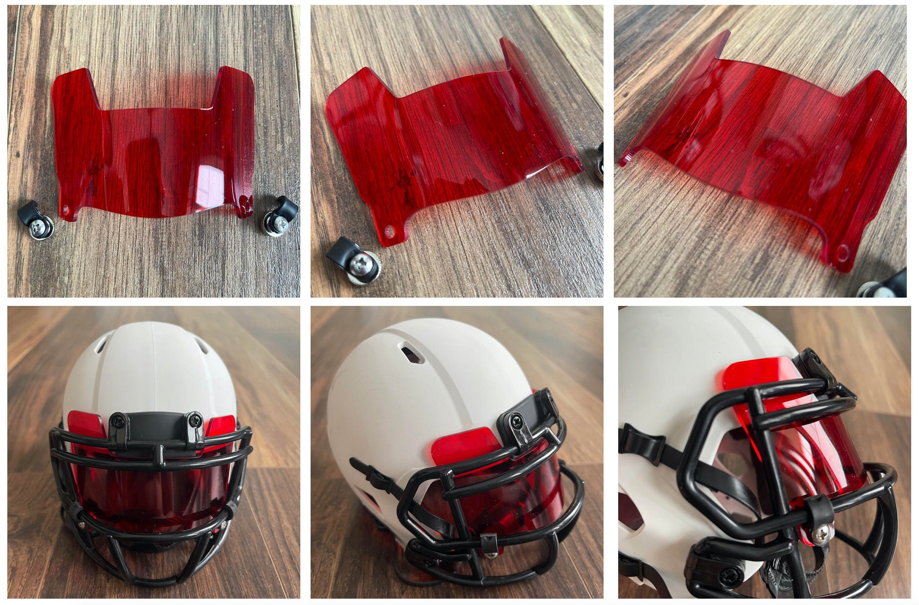 Red Football Visor