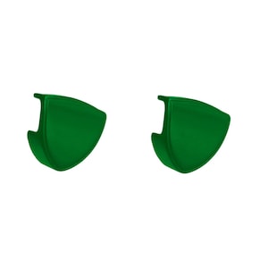 Custom Team Color GREEN Pro Style Facemask Clips for Mini Football Helmet Eye Shield Visor - Two Clips / One Pair - CLIPS ONLY