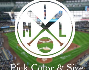 Pick Color & Size - Milwaukee Baseball Vintage Retro Vinyl Decal - Perfect for Car Truck Window - Ships Today