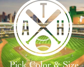 Pick Color & Size - Oakland Vegas Baseball Vintage Retro Vinyl Decal - Perfect for Car Truck Window - Ships Today