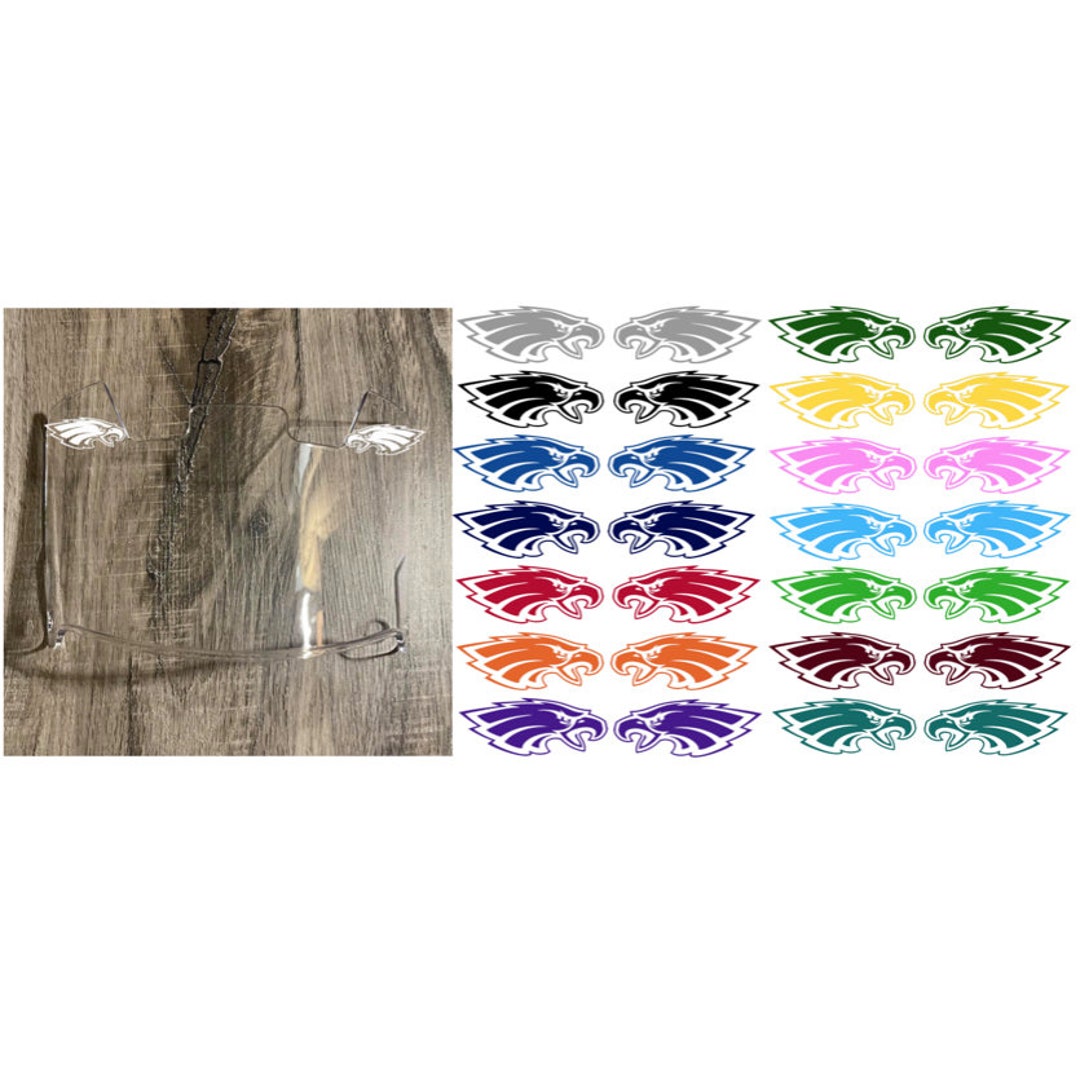 Custom Visor Tab School Mascot Logo Adult & Youth Football Helmet Visor