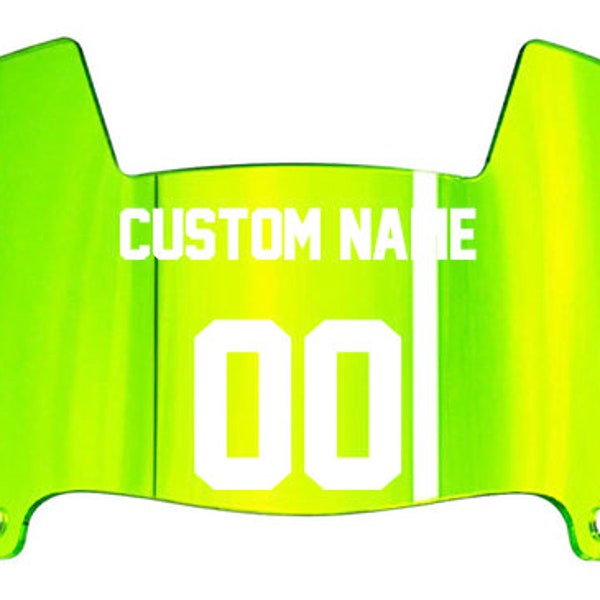 Football Visor With Number Etsy