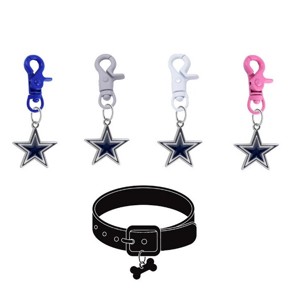 Dallas Color Edition Pet Collar Charm - Universal Clip on Swivel 