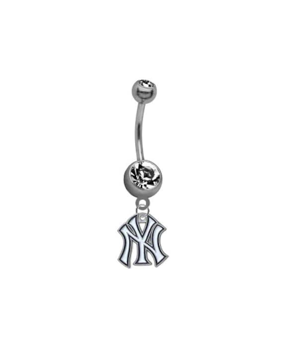 yankees belly button ring