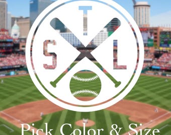 Pick Color & Size - Saint St Louis Baseball Vintage Retro Vinyl Decal - Perfect for Car Truck Window - Ships Today