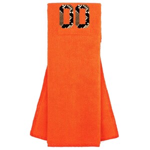 Custom Number Football Towel ORANGE w/ PYTHON Snake Print Custom Player Embroidered Stitched - Pick Your Number 00-99 - Ships Today!