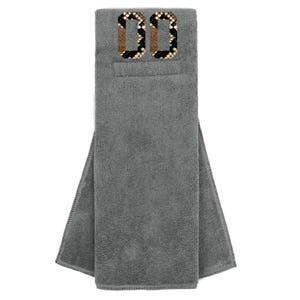 Serviette de football numéro personnalisée GRIS avec PYTHON imprimé serpent joueur personnalisé brodé cousu - choisissez votre numéro 00-99 - expédié aujourd'hui !