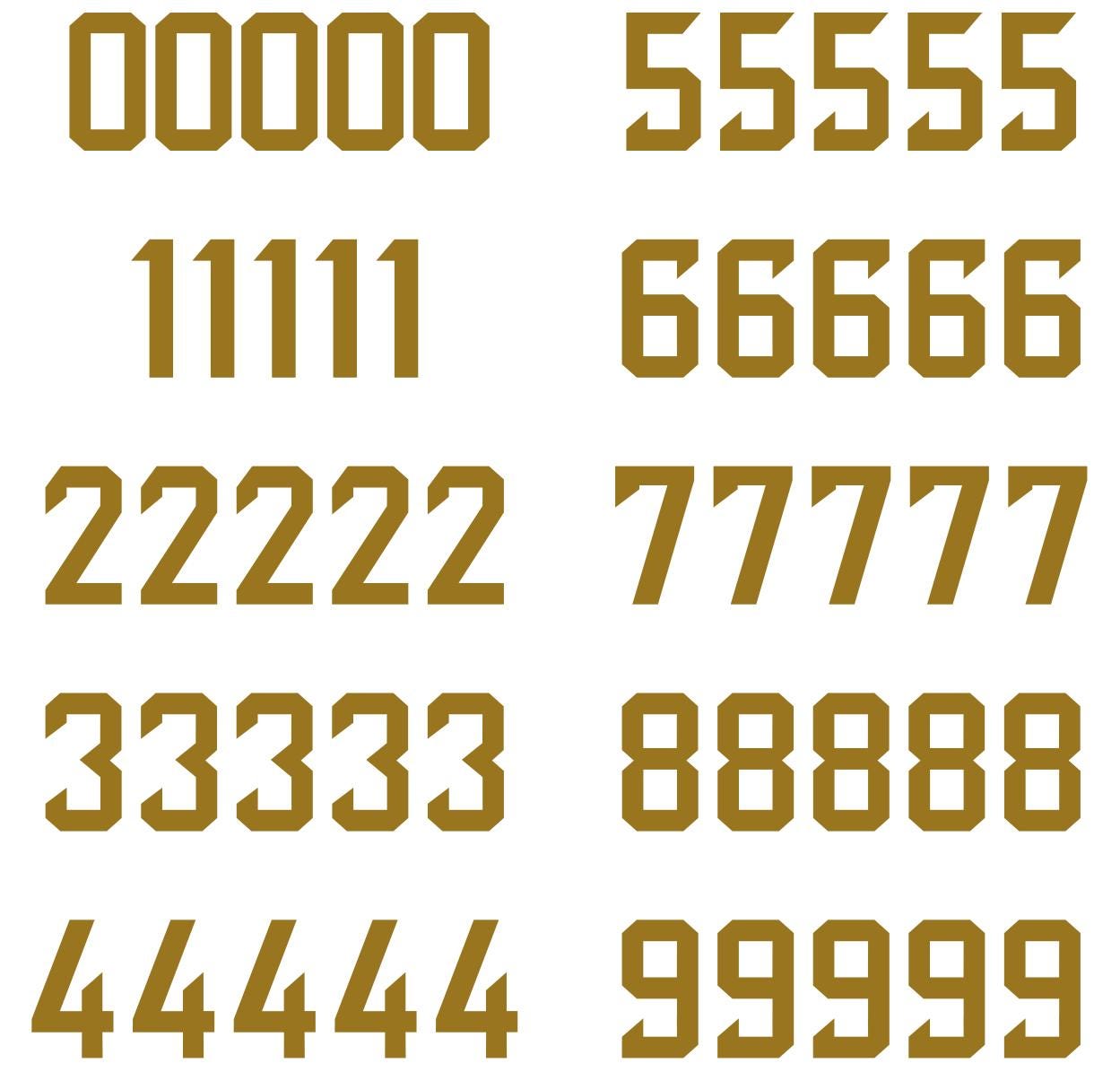 Jacksonville Football Helmet Number Vinyl Decal Sheet Set of 50 #0