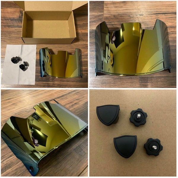 Gold Helmet Visor Football Etsy