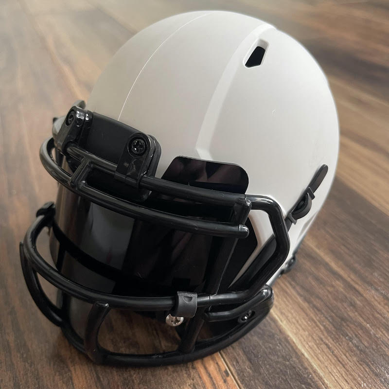 Mini Football Helmet Black Dark Tint 