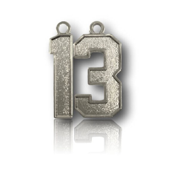 Number 24 Jersey Style Sports Necklace Charm Pendant SILVER PLATED Football Baseball Basketball Soccer Lacrosse Hockey 0.8 Tall