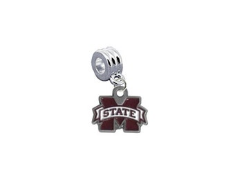 Mississippi St European Bracelet Charm - Perfect For Bracelets, Necklaces & DIY Jewelry - Fits All Major Brands