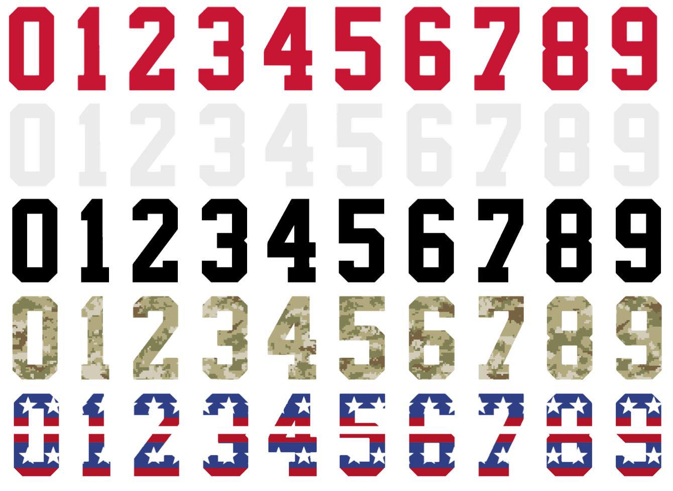Detroit Hockey Helmet Number Vinyl Decal Sheet Set of 50 #0-9 - Pick ...