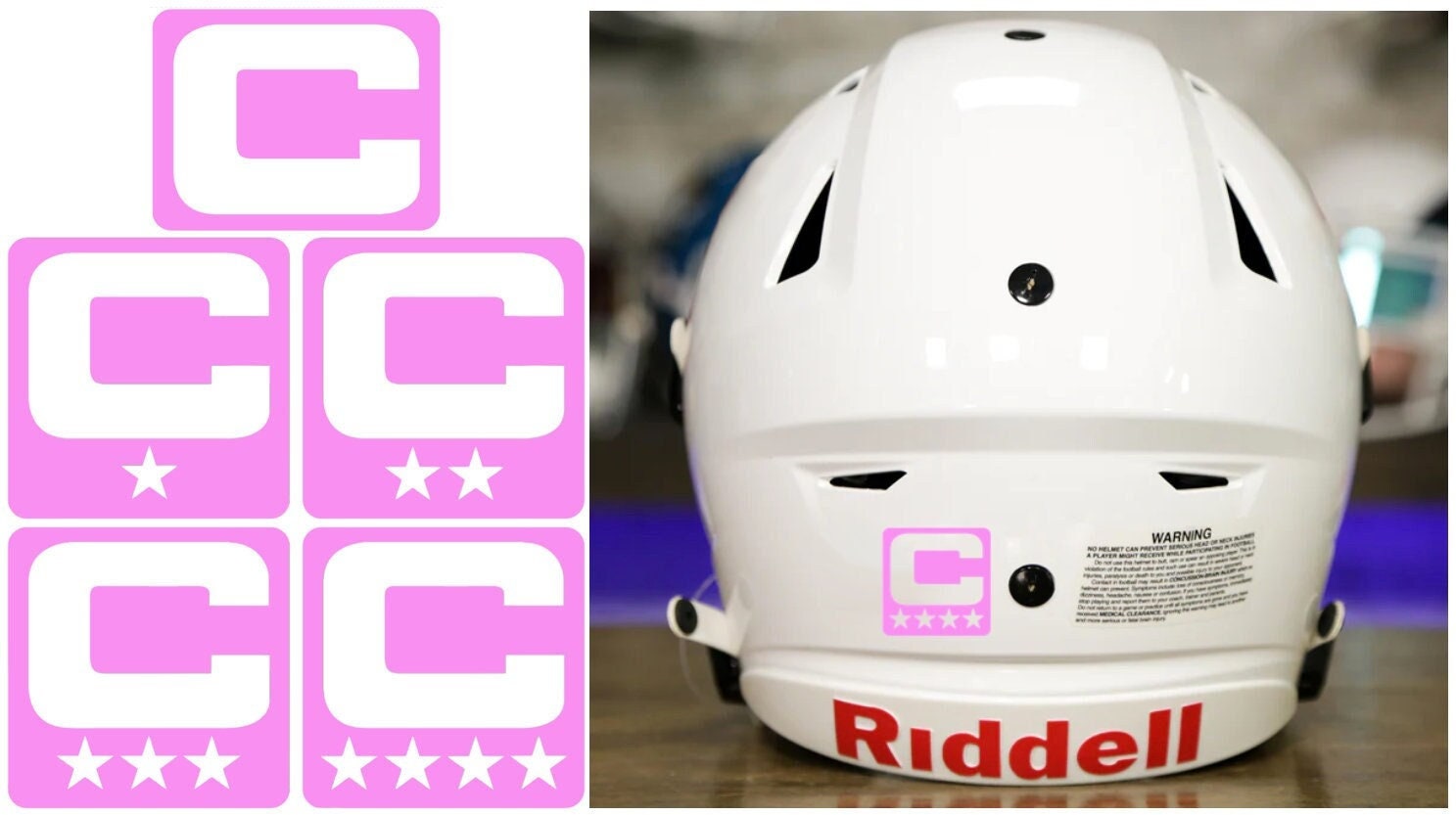 PINK Captain C Alternate A Patch IRON ON Hockey Style 