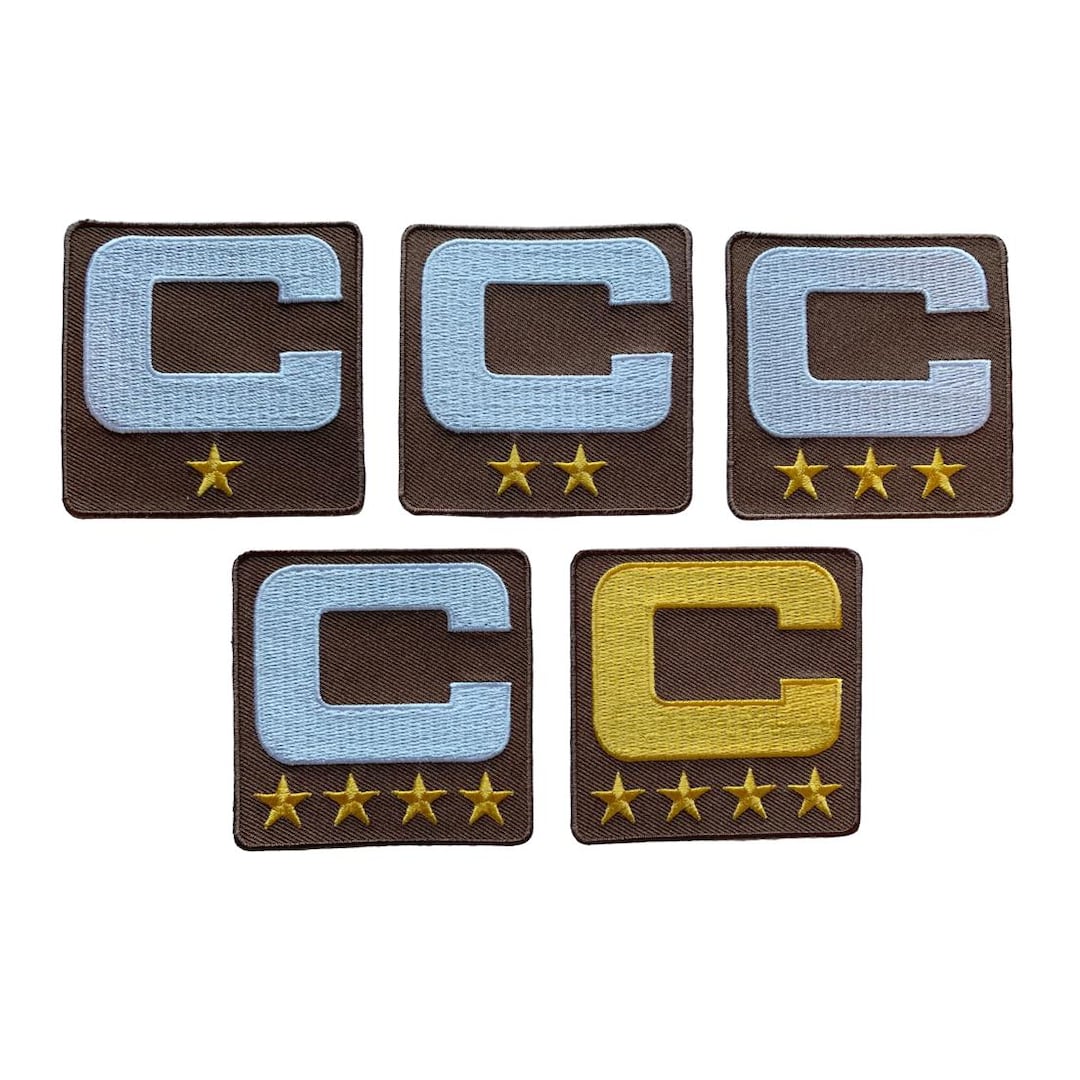 BROWN Captain C Patch W/ Stars Iron on Jersey 2025 Football