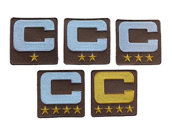 BROWN Captain C Patch w/ Stars Iron On Jersey - 2026 Football Captains Patch Premium Embroidered Stitched - Ships Today!