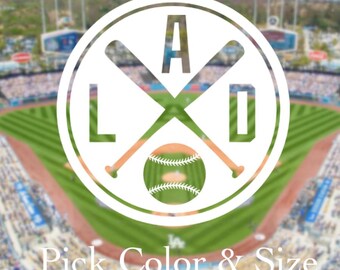 Pick Color & Size - Los Angeles Baseball Vintage Retro Vinyl Decal - Perfect for Car Truck Window - Ships Today
