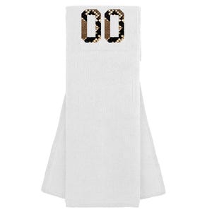 Custom Number Football Towel WHITE w/ PYTHON Snake Print Custom Player Embroidered Stitched - Pick Your Number 00-99 - Ships Today!