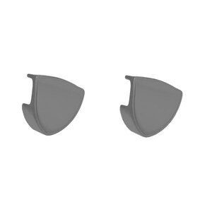 Custom Team Color GRAY Pro Style Facemask Clips for Mini Football Helmet Eye Shield Visor - Two Clips / One Pair - CLIPS ONLY