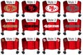 San Francisco Mini Football Helmet Visor Shield - Customize Visor Color & Style - Unique Upgraded Look - Facemask Clips Included Ships Today