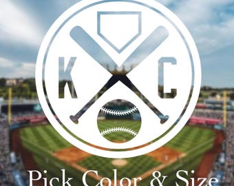 Pick Color & Size - Kansas City Baseball Vintage Retro Vinyl Decal - Perfect for Car Truck Window - Ships Today