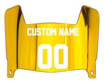 Brand New Drippy Backplate for Football. Yellow Football Backplate.