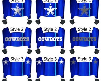 Dallas Mini Football Helmet Visor Shield - Customize Visor Color & Style - Unique Upgraded Look - Facemask Clips Included - Ships Today