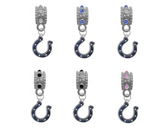 J aS Indianapolis Colts Zinc Alloy Bracelet with Round Rhinestone Buckeyes Charm 7 inch J aS Indianapolis Colts Zinc Alloy Bracelet with Round Rhinestone Buckeyes Charm 7 inch