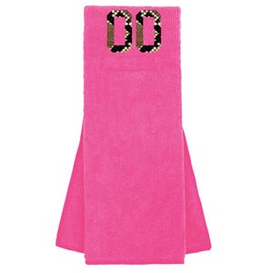 Custom Number Football Towel PINK w/ PYTHON Snake Print Custom Player Embroidered Stitched - Pick Your Number 00-99 - Ships Today!
